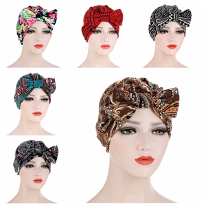 Шапка-тюрбан хлопковая, разноцветная, для хиджаба, мусульманские аксессуары
