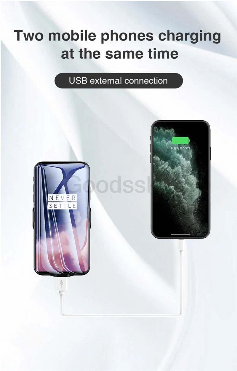 Тонкий чехол для зарядного устройства для Oneplus 7 T, внешний аккумулятор, запасная задняя крышка для One Plus 7T Pro 1+ 7 T, задняя крышка с зажимом для аккумулятора, чехол для телефона s