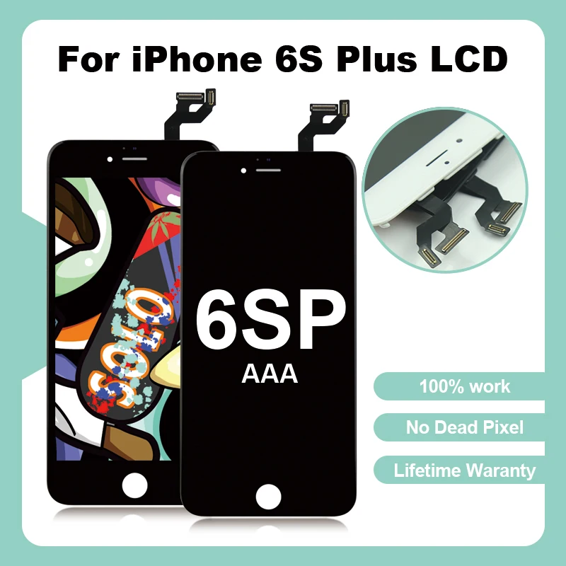 

ЖК-дисплей для iPhone 6SP, полный комплект в сборе, 100% сенсорный дигитайзер для iPhone 6SP, замена экрана