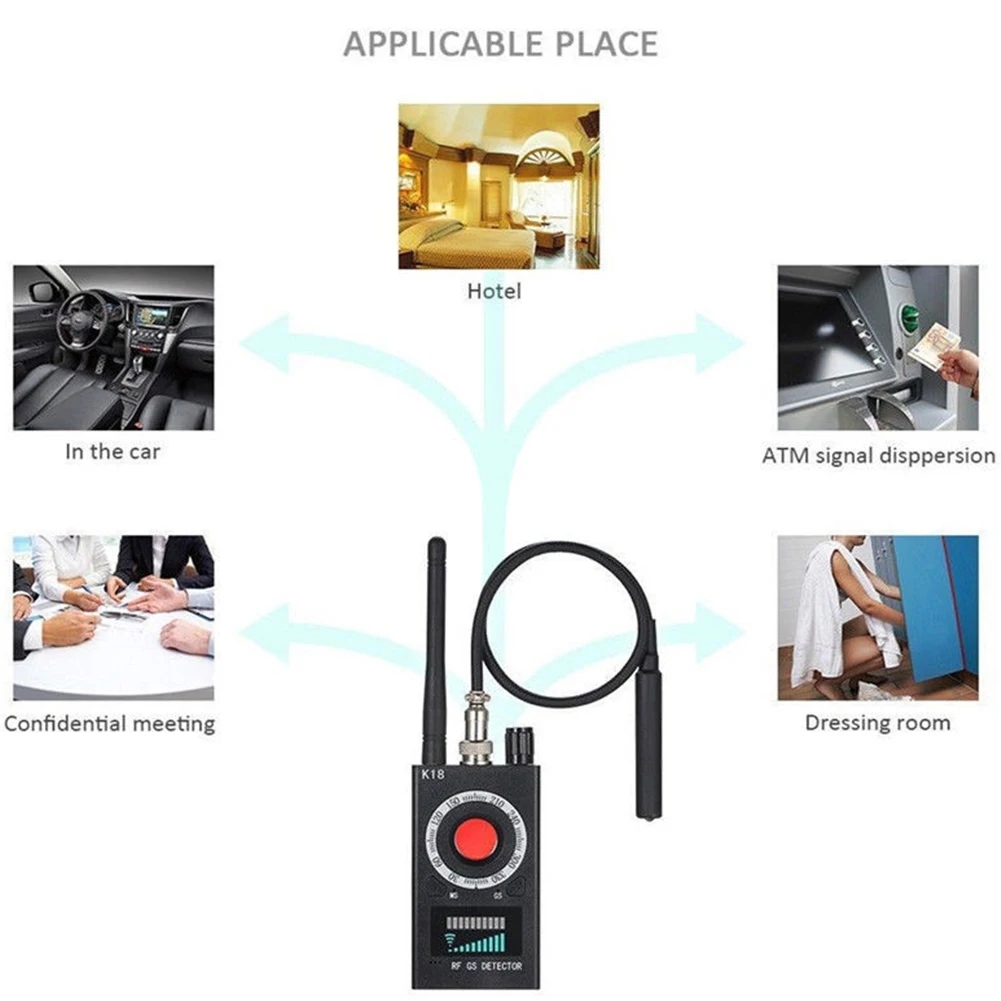 K18 GSM детектор камера Finder аудио полный диапазон радиочастотный сигнал радио волна
