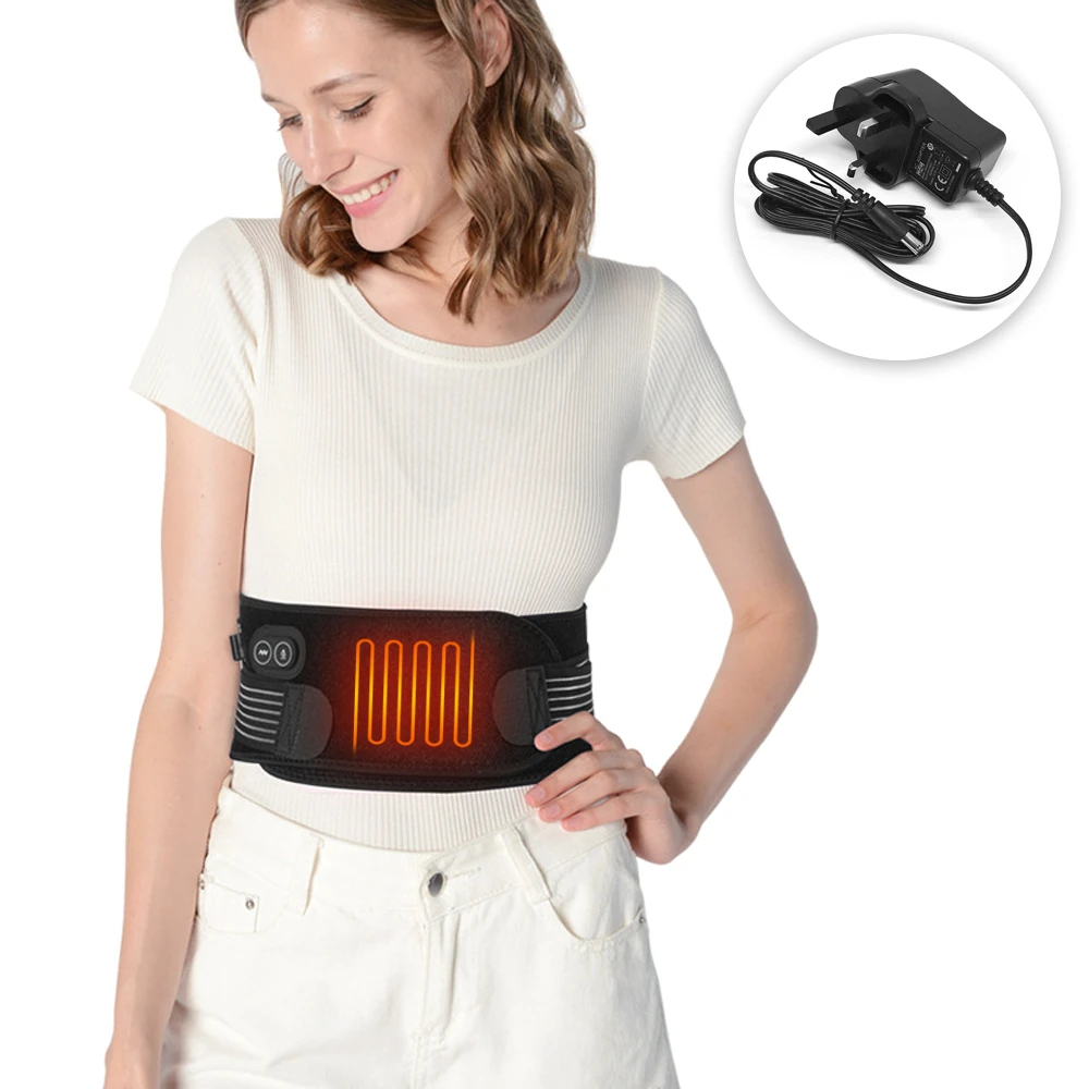 

Massaging Waist Heating Pad Portable Heating Waist Belt Far Infrared Heating Massage Waist Belt for Abdominal Back Pain Relief