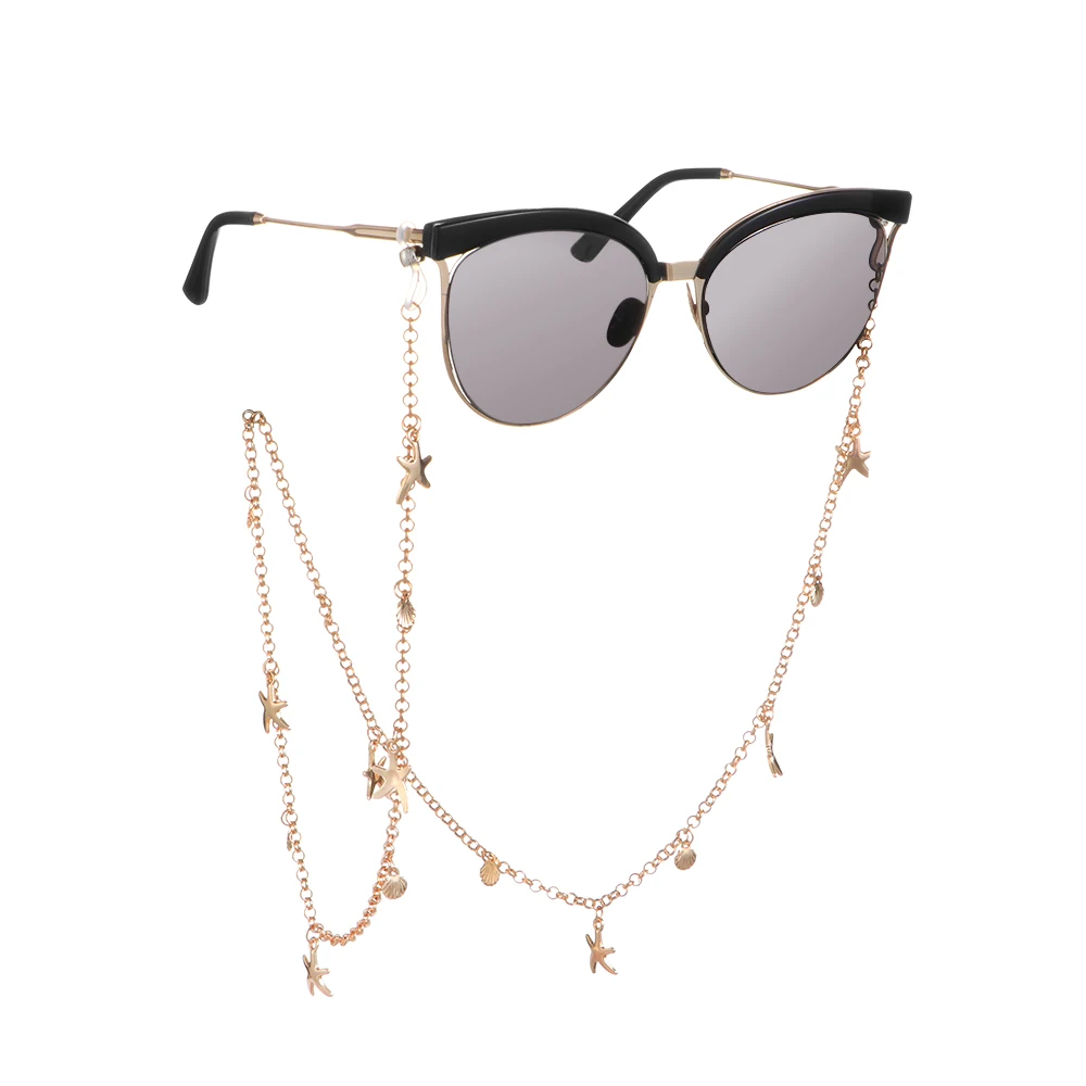 Цепочки для солнцезащитных очков жемчуг стразы шнурок держатель 70 см Морская