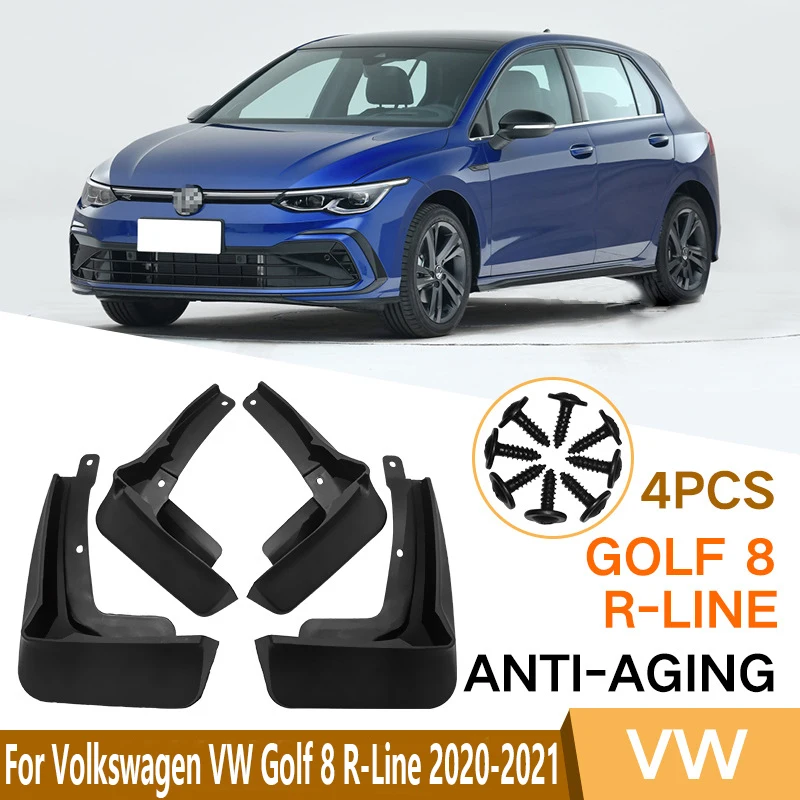 

For VW Golf 8 R-Line 2020-2021 Front Rear Mudflaps Mudguards Accessories Auto Styline Splash Guard Fender