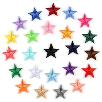 5pcslot pentagram star iron on patches embroidery all colours badges red yellow blue sewing clothes stickers diy accessory