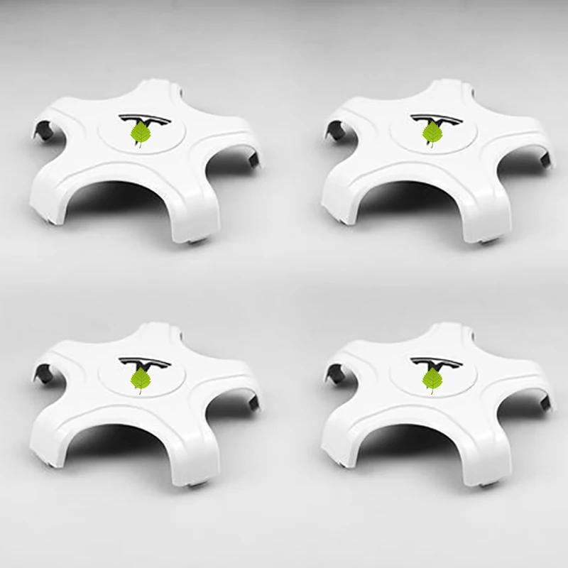 

FCXvenle Wheel Center Caps For Tesla Model 3 Car Wheel Hub 5-claw Protective Covers 4PCS Car Modification Styling Accessories