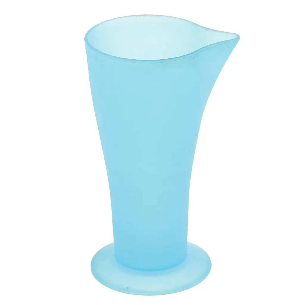 

Reusable Durable 120mL 5oZ Clear Blue Plastic Graduated Measuring Beaker Cup for Cooking Bakery Kitchen Laboratory Salon