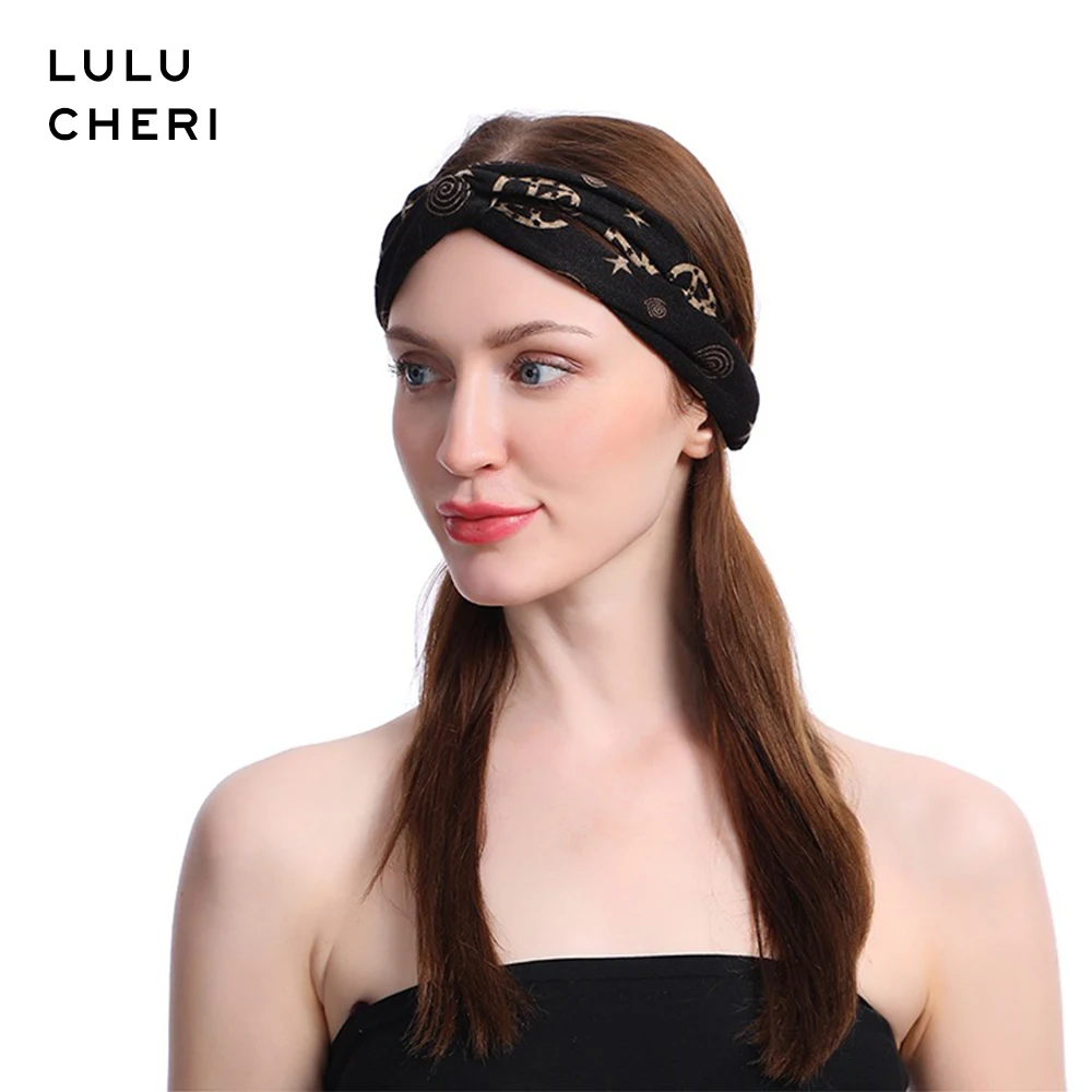 Женские резинки для волос Hippie винтажные бандажные йоги в стиле ретро с принтом