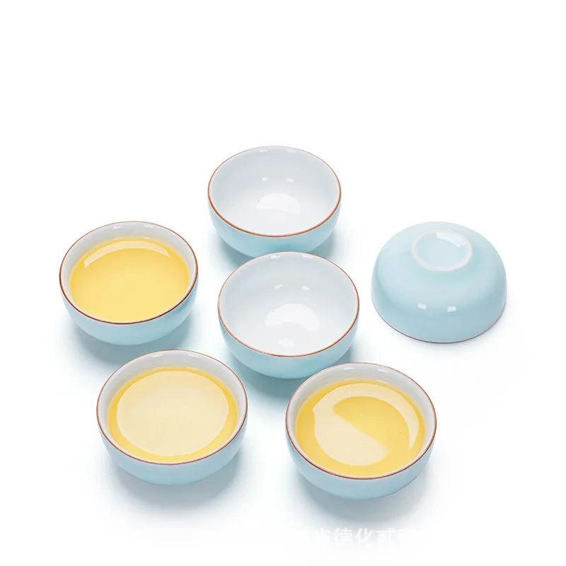 Китайская зеленая мини чашка для чая Celadon маленькая аксессуары чайной чаши