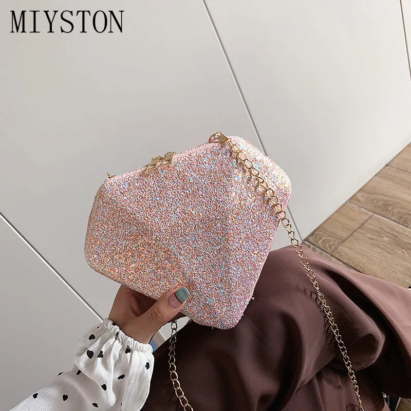 Роскошная вечерняя женская сумка на плечо модная сумка-мессенджер с цепочкой и