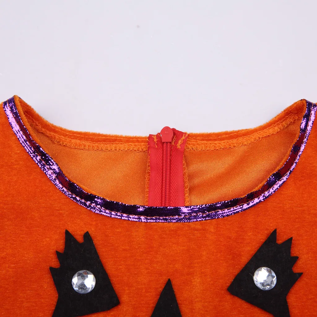 Одежда для маленьких девочек платье Хэллоуина фатиновое с тыквой + шапочка сумка