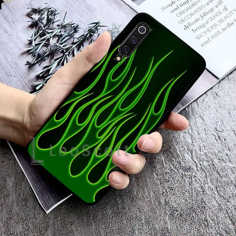 

Flame Fire blue red design Phone Cases for Xiaomi Redmi note Huawei honor mate P 7 8 9 10 20 30 40 t se Pro a x Lite funda cover