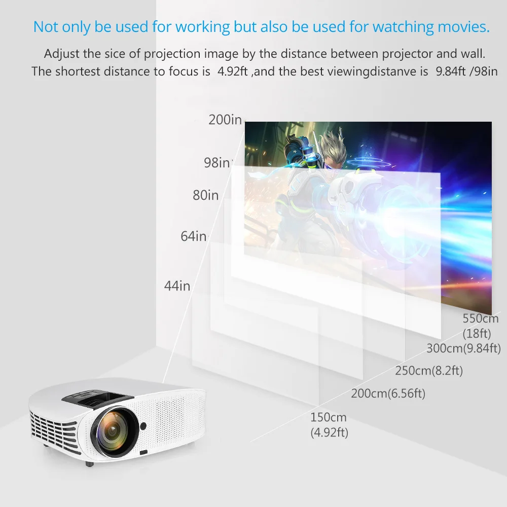 AAO YG600 HD проектор 4000 люмен мультимедийный ЖК-проектор Поддержка Full HD 1080P домашний кинотеатр HDMI VGA USB видео 3D Портативный светодиодный проектор