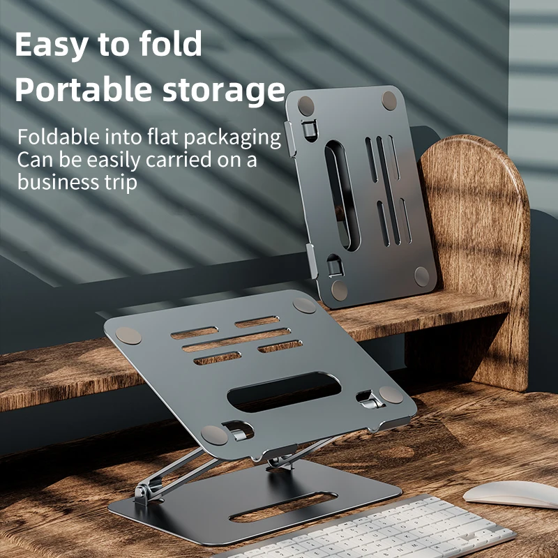 

11-17Inch Koeling Rack Vouwen Verstelbare Hoek Aluminium Desktop Draagbare Houder Kantoor Universal Non Slip Laptop Stand