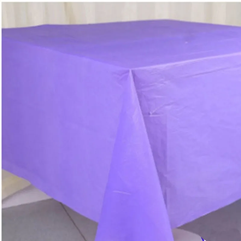 

Disposable Plastic Tablecloth Premium Rectangle Table Cover 13 Colors 137x183cm Protector Desk Pad for Party