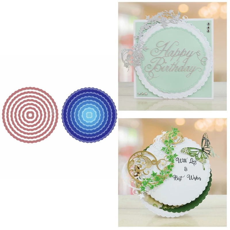 7 различных размеров неровные круглые изогнутые формы металлические режущие