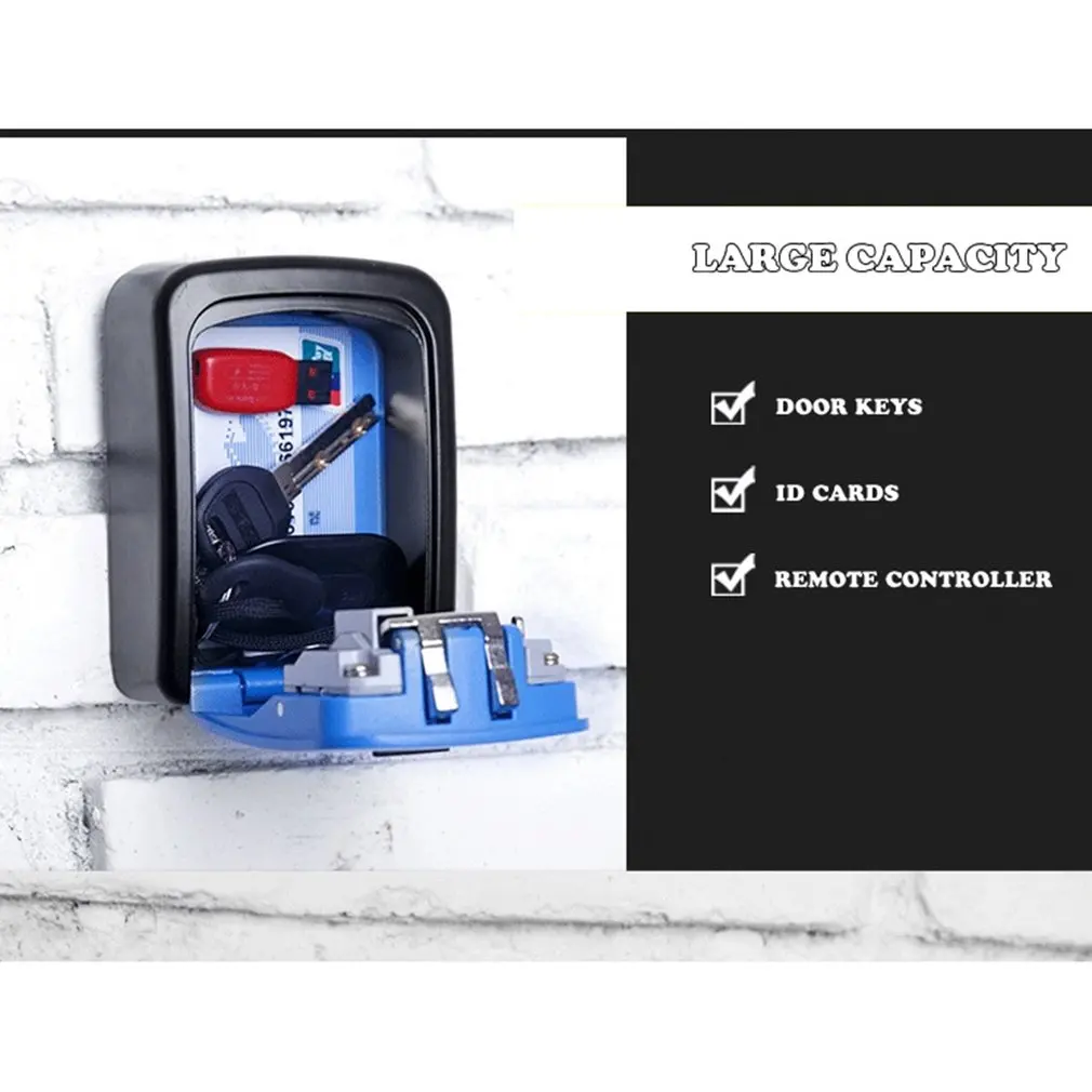 

Wall Mount Key Storage Code Box Organizer Safe Security Door Lock Box Large Size Decoration Key Storage Password Key Safe