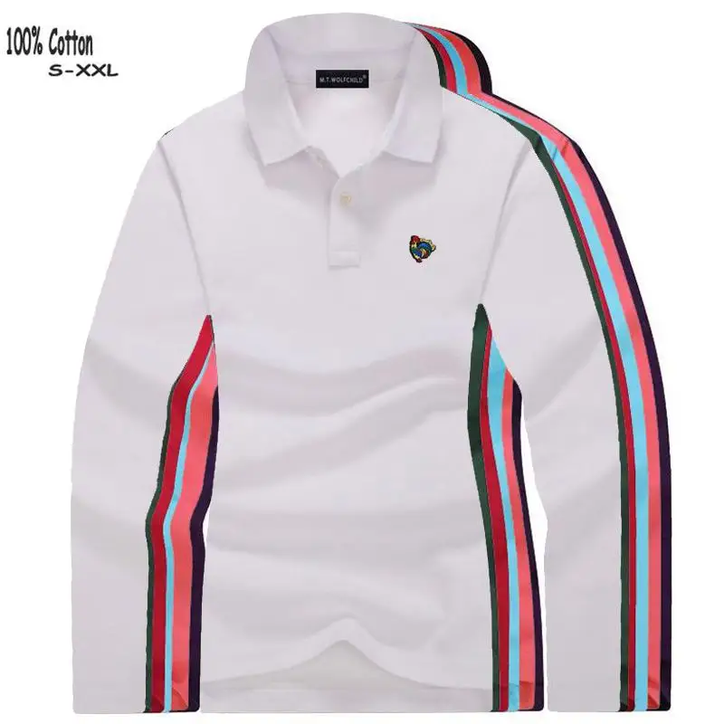 Женская приталенная рубашка поло Повседневная из 100% хлопка с длинными рукавами и