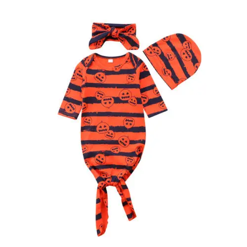 Одежда для маленьких мальчиков и девочек на Хэллоуин новорожденных одежда сна
