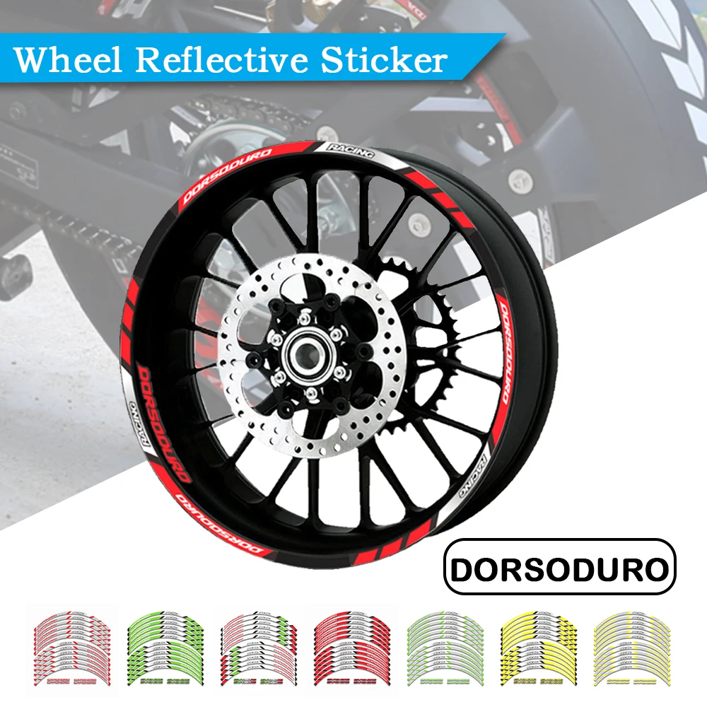 

Motorcycle Wheel Sticker Reflective Rim Stripe Tape Motorbike Decal Styling Stickers FOR Aprilia DORSODURO 1200 750