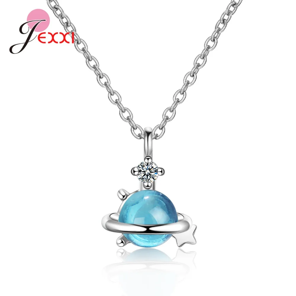 100% 925 пробы серебряное синее зеленое земное ожерелье с подвеской в стиле бохо