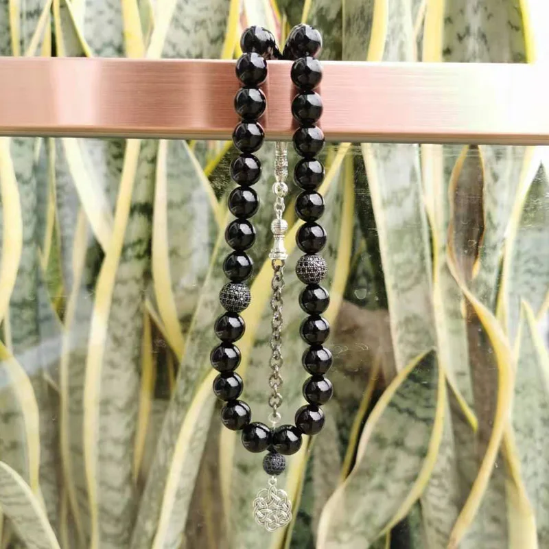 Tasbih New arrival Natural agates and zircon Prayer beads 33 66 99 Muslim Bracelet misbaha accessory Islam Jewelry Rosary | Украшения и