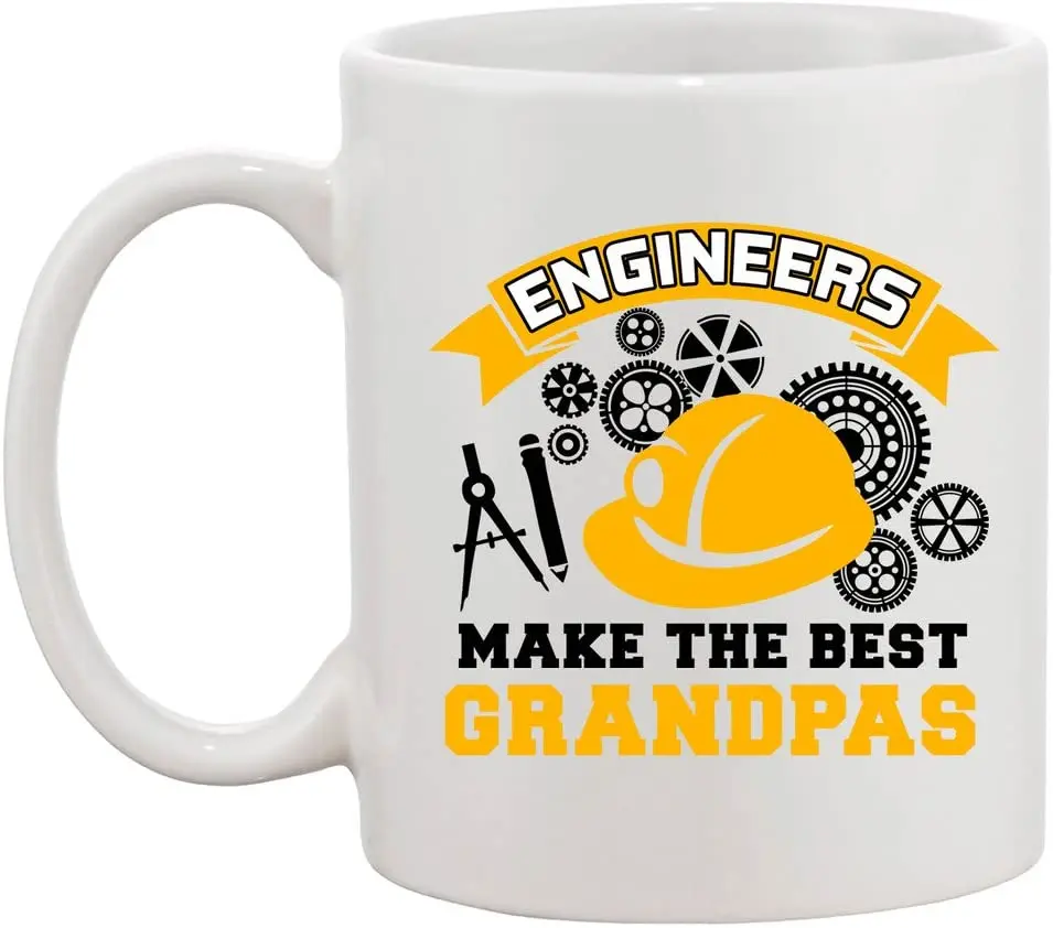 Engineers Make The Best Grandpas Grandfather Funny DT White Coffee 11 Oz Mug | Дом и сад