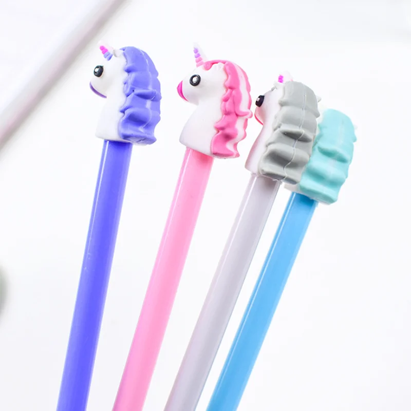 Комплект из 2 предметов милый гелевая ручка с единорогом черный цифровым пером