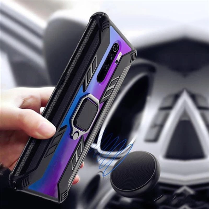 

Armor Case For Redmi Note 9s 8T 7 8 9 Pro K20 K30 Pro Cover For Xiaomi Mi 9T 8 Lite Mi8 Note 10 pro Magnetic Car Holder Case