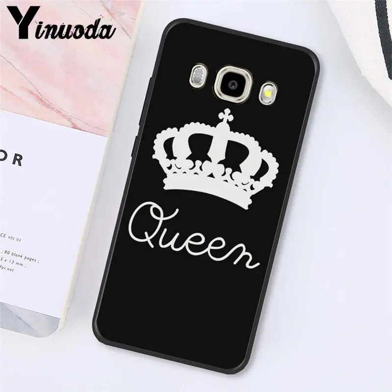 Yinuoda мультяшная корона король и королева чехол для телефона Samsung Galaxy J7 J6 J8 J4 J4Plus DUO