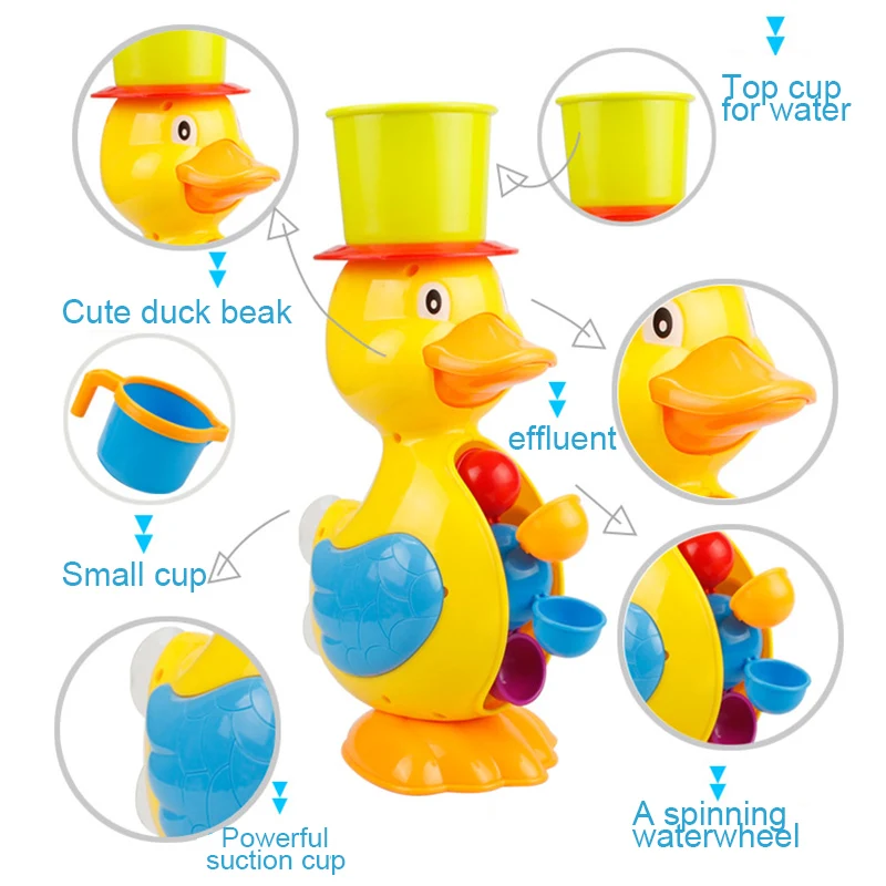 Игрушка для душа с изображением животных из мультфильма водяное колесо детей