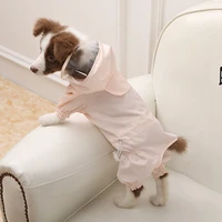soft breathable mesh dog clothes pet cat dog raincoat hooded reflective puppy small dog rain coat waterproof jacket for dogs