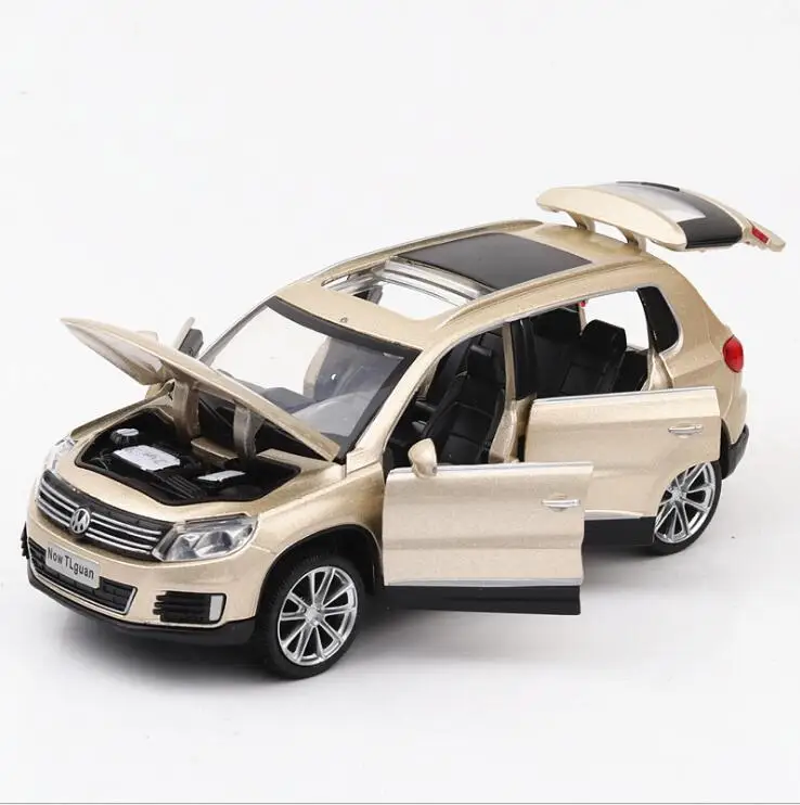 1:32 tiguan игрушка внедорожник сплав с инерционным механизмом модель автомобиля