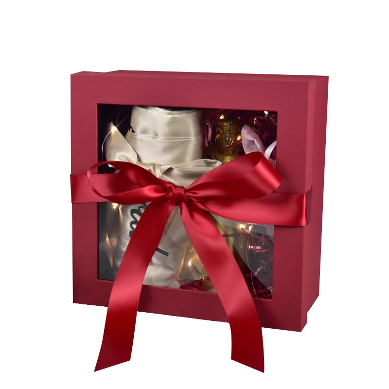 Квадратная подарочная картонная коробка в виде полумесяца для цветов подружки