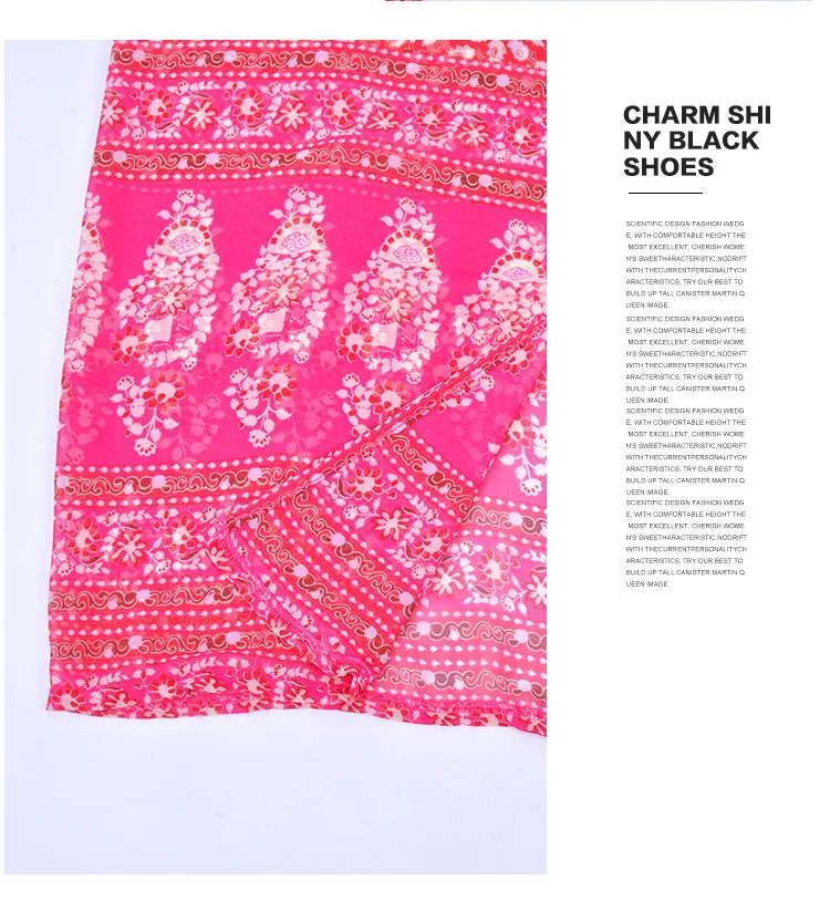2021 Sexy Beach Cover Up Red Floral Chiffon Swimwear Loose Long Overclothes Ladies Beach Holiday Sunscreen Bikini cover