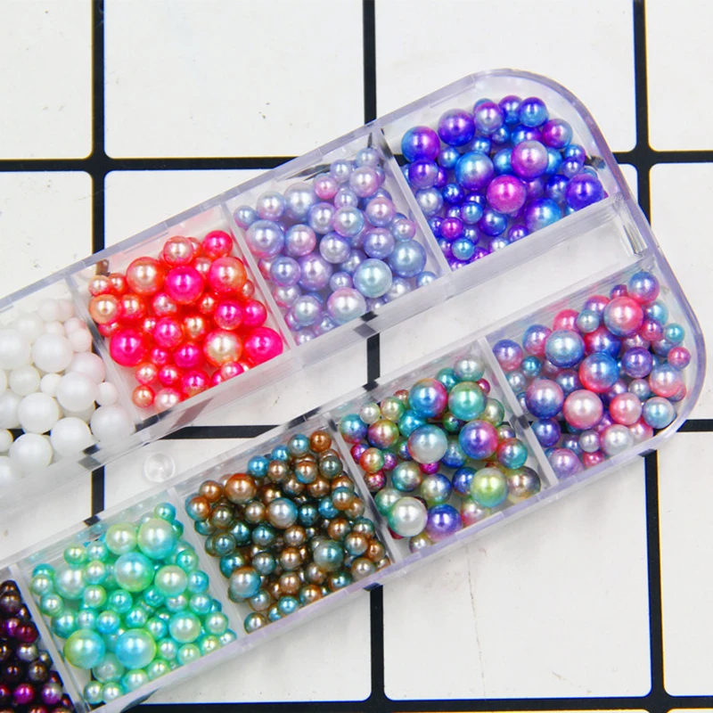 12 отверстий/коробка DIY УФ жемчужные частицы Аксессуары шарики для слайма