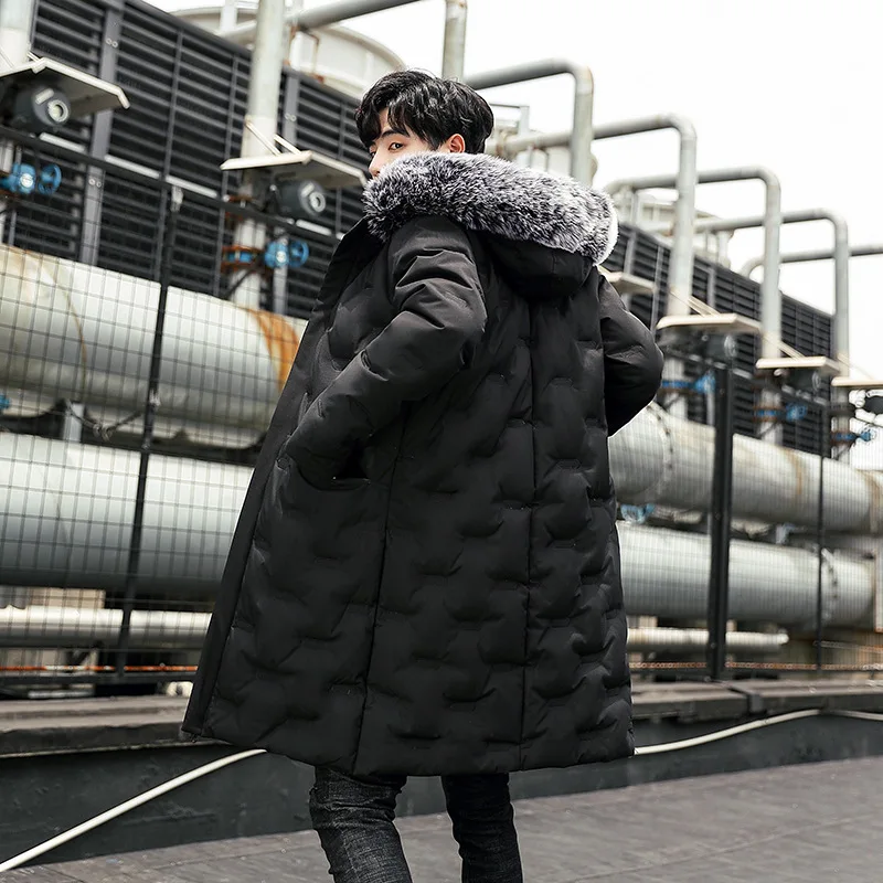 Парки мужские новинка 2021 зимняя куртка Длинная утепленная хлопковая верхняя