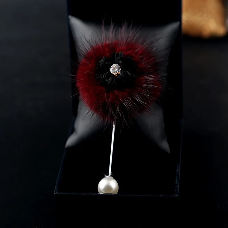 Я Remiel модная женская обувь в Корейском стиле с милыми меховыми брошь из шариков