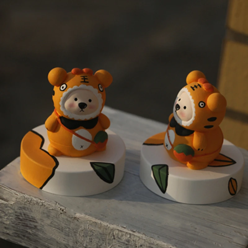 

New Tiger Figure Model Anime Action Figure Desk Decor Animal Model Collect Birthday Gift Kawaii Gift For 2022 Tiger Year