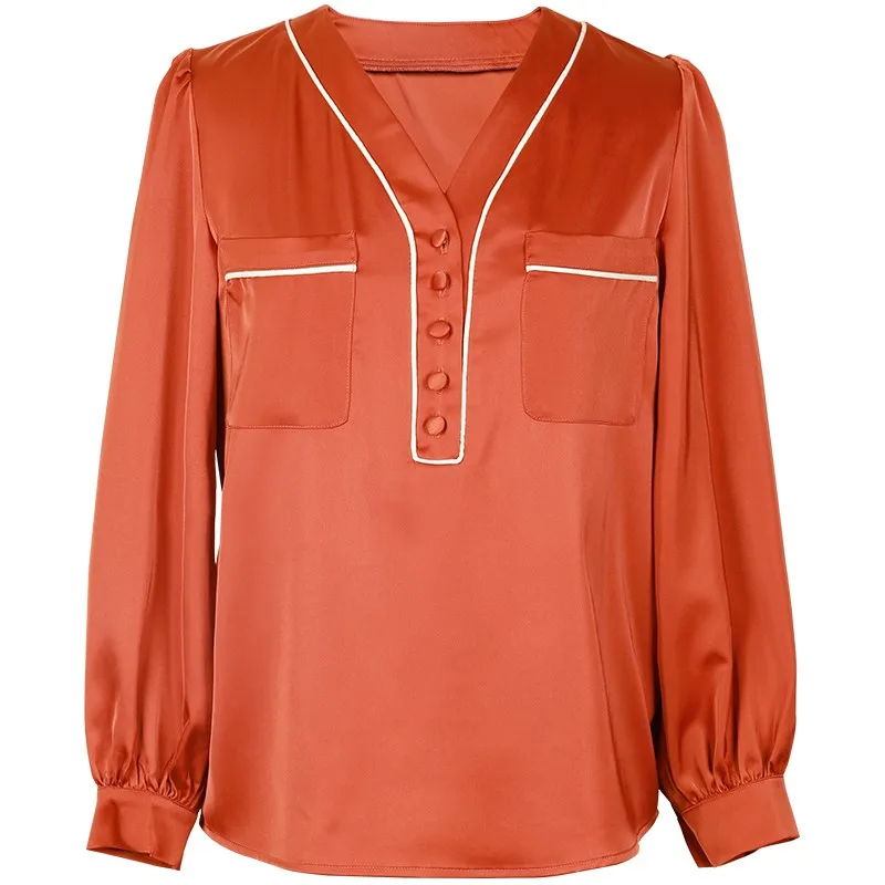 

Chiffon Blouse Womens Clothes Fashion V Neck Long Sleeve Plus Size Korean Elegant Ladies Shirts Office Tops And Blouses Femme
