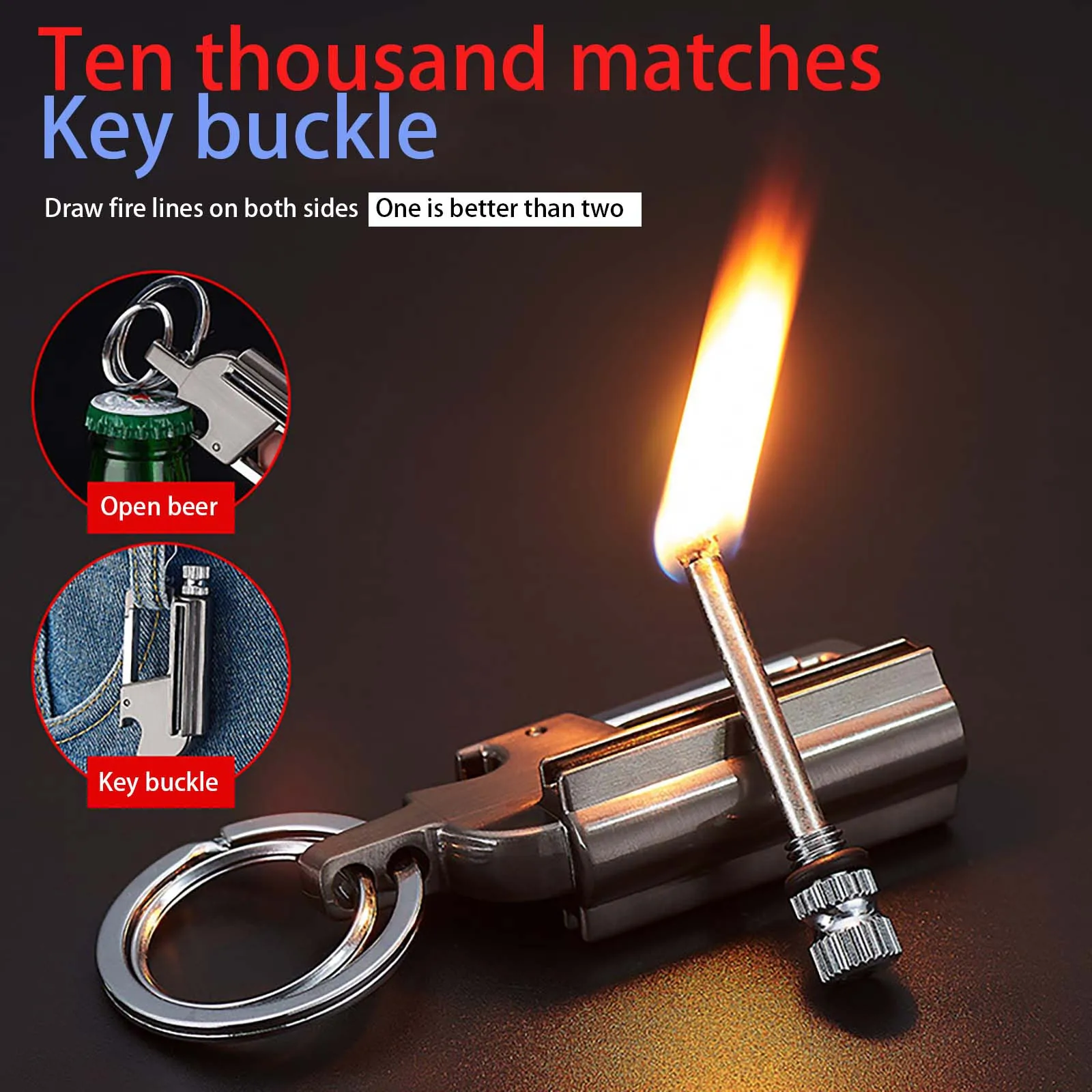 Карабин зажигалка с перманентным сочетанием Страйкер водонепроницаемый