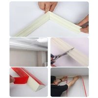 3d foam ceiling corner line stickers strip self adhesive waistline baseboard border corner decoration beautification line 1m