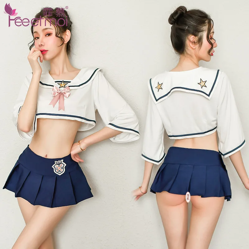 

Japanese female cute Erotic Costume Babydoll Women sailor suit sexy lingerie uniform student sexy temptation cosplay costume