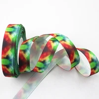 apple green symphony printed grosgrain ribbon 9 75mm diy handmade materials christmas wedding gift wrap tape ribbons