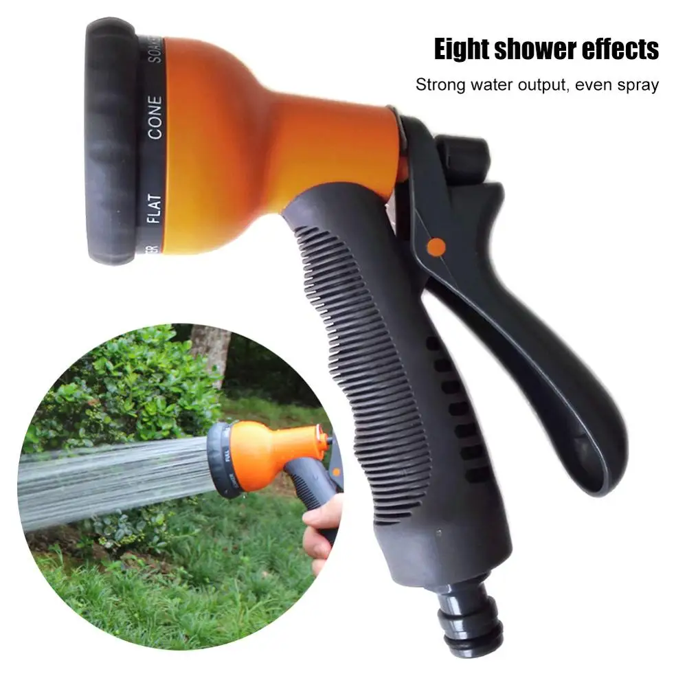 

8 Standard Garden Water Gun Hose Nozzle Mutifunctional Home Car Wash Yard Sprayer Water Tube Nozzle Sprinkle Tools