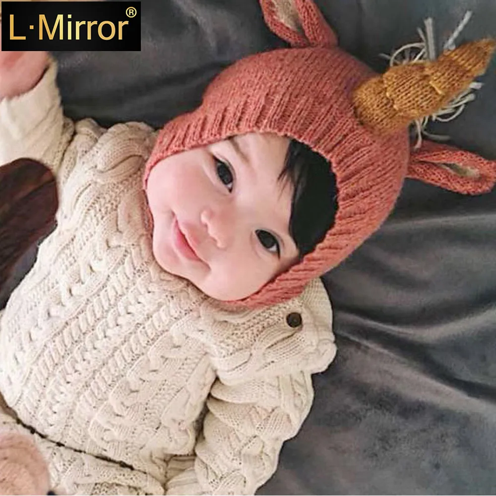 L.Mirror 1 шт. зимние шапки для девочек и мальчиков милая теплая вязаная шапка мягкие