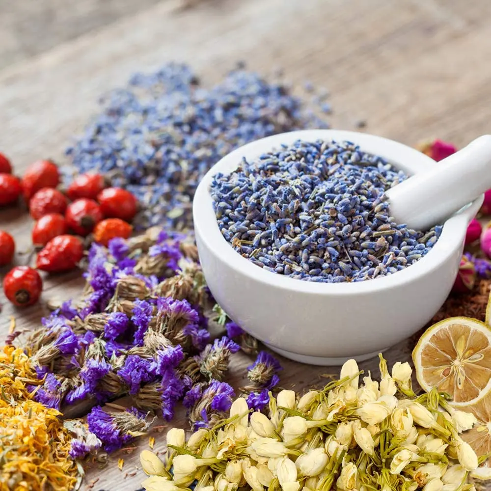 Набор сушеных цветов и трав жасмин хризантемы 10 пакетов | Дом сад