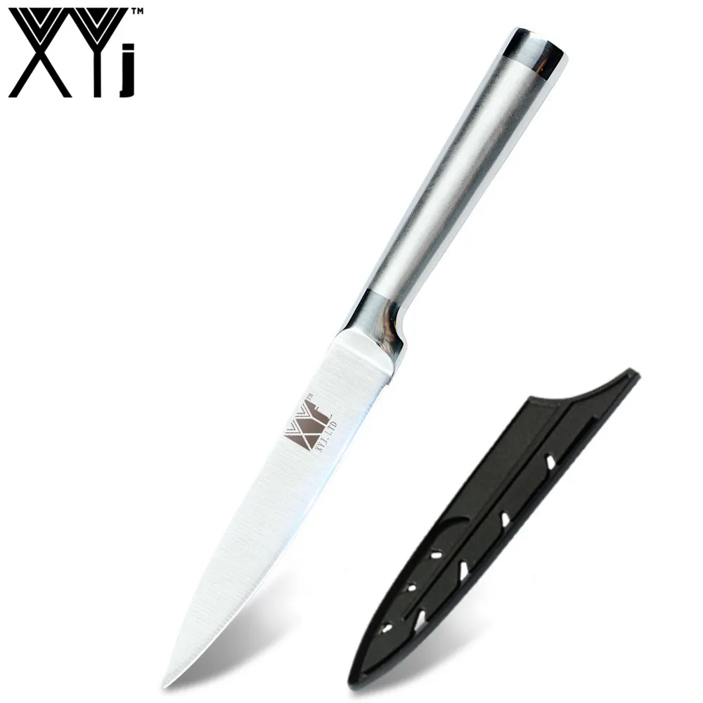 5 inch Utility Knife XYj набор кухонных ножей, один кусок 7cr17, структура ножей из нержавеющей стали, фруктовый нож Santoku, нож для нарезки хлеба - Цвет: 5 inch Utility Knife