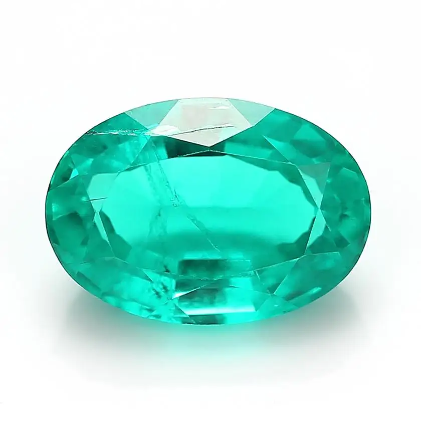 

Hydrothermal Lab Grown Emerald Colombia Oval Messi Jewelry