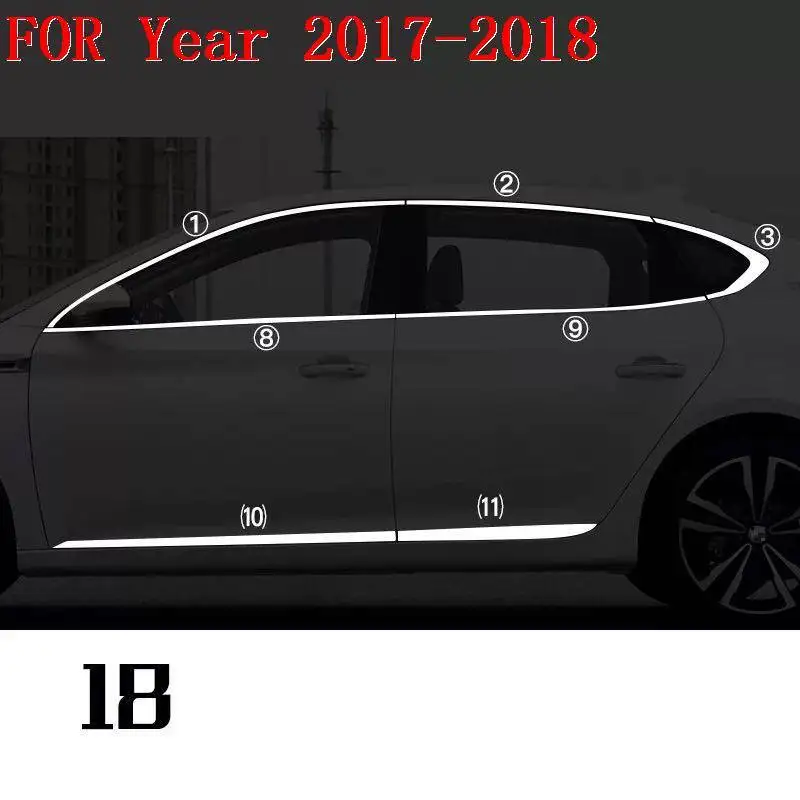 Оконный корпус автомобиля Авто Модернизированный Стайлинг модификация протектор 11 12 13 14 15 16 17 18 для Morris garaves MG 6 - Цвет: MODEL K