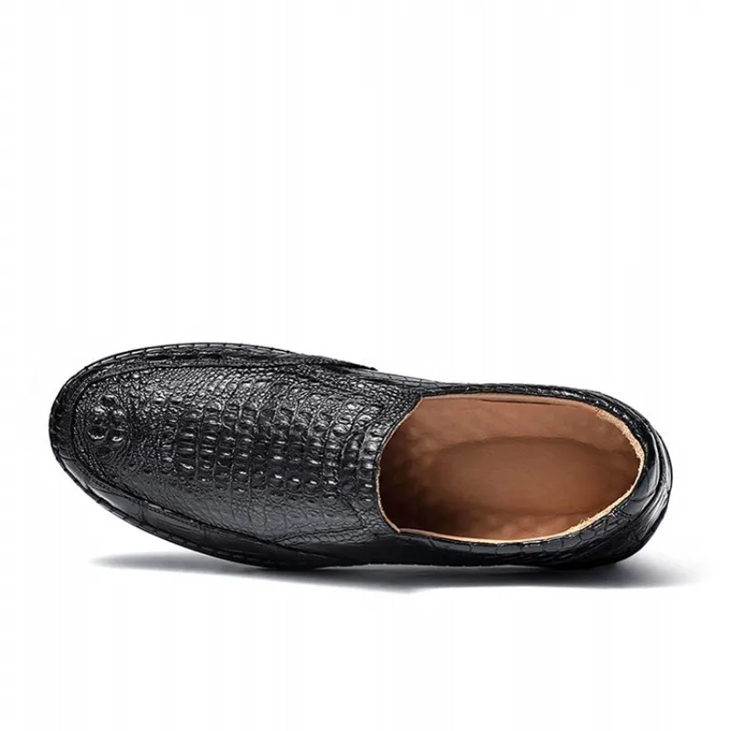 Туфли мужские из натуральной крокодиловой кожи роскошные деловые повседневные